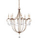 Crystal Lights 8 Light 31 inch Rhine Gold Chandelier Ceiling Light, Large